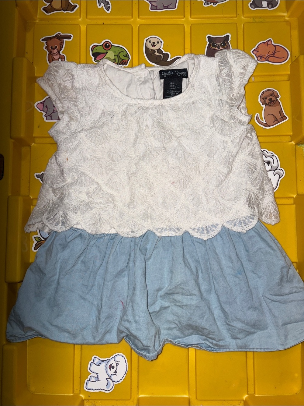 Cynthia Rowley White Lace Girls Dress Top